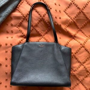 Black leather Kate Spade laptop bag